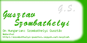 gusztav szombathelyi business card