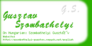 gusztav szombathelyi business card